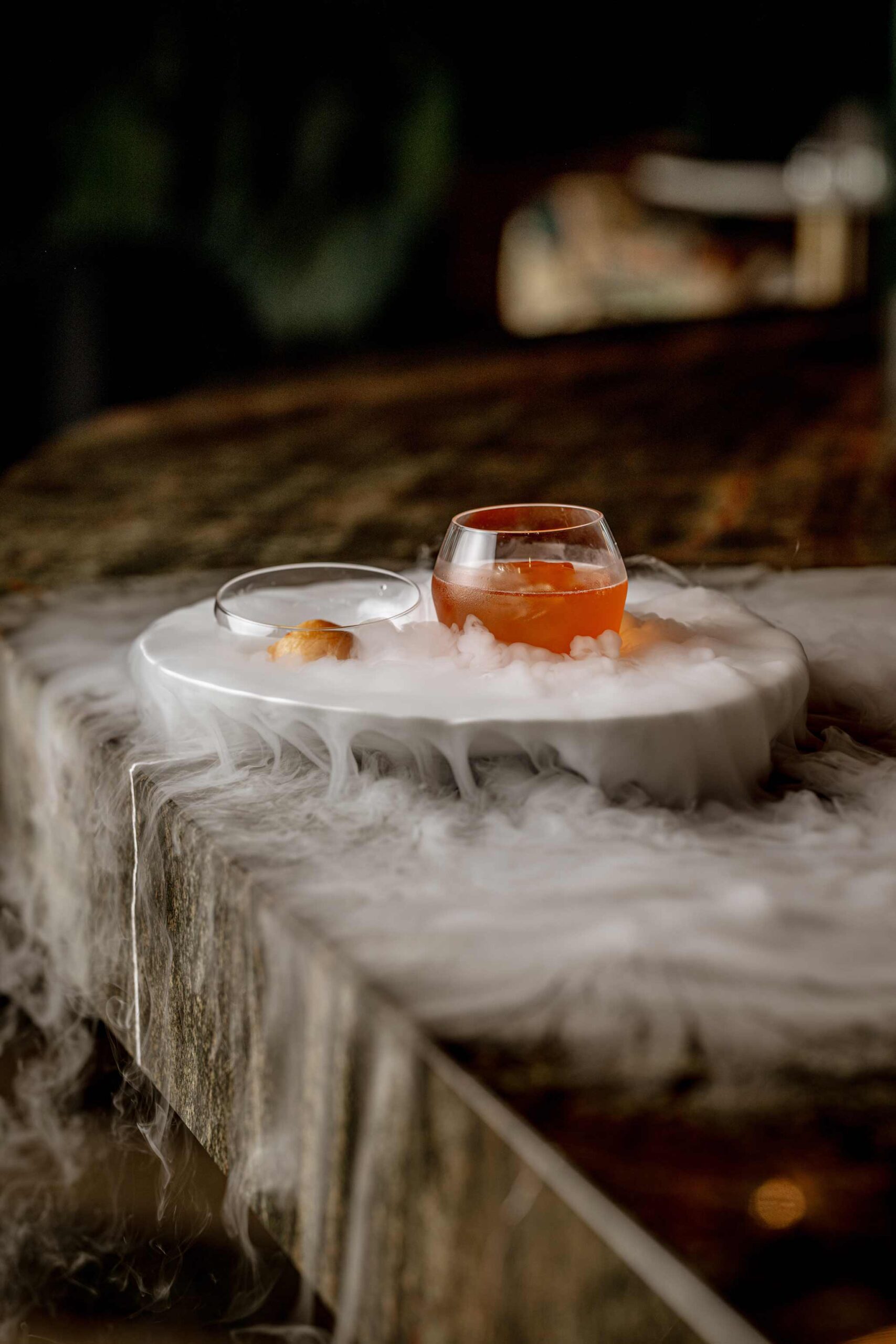 Brand new smokey cocktails with dry ice at Florattica Rooftop London