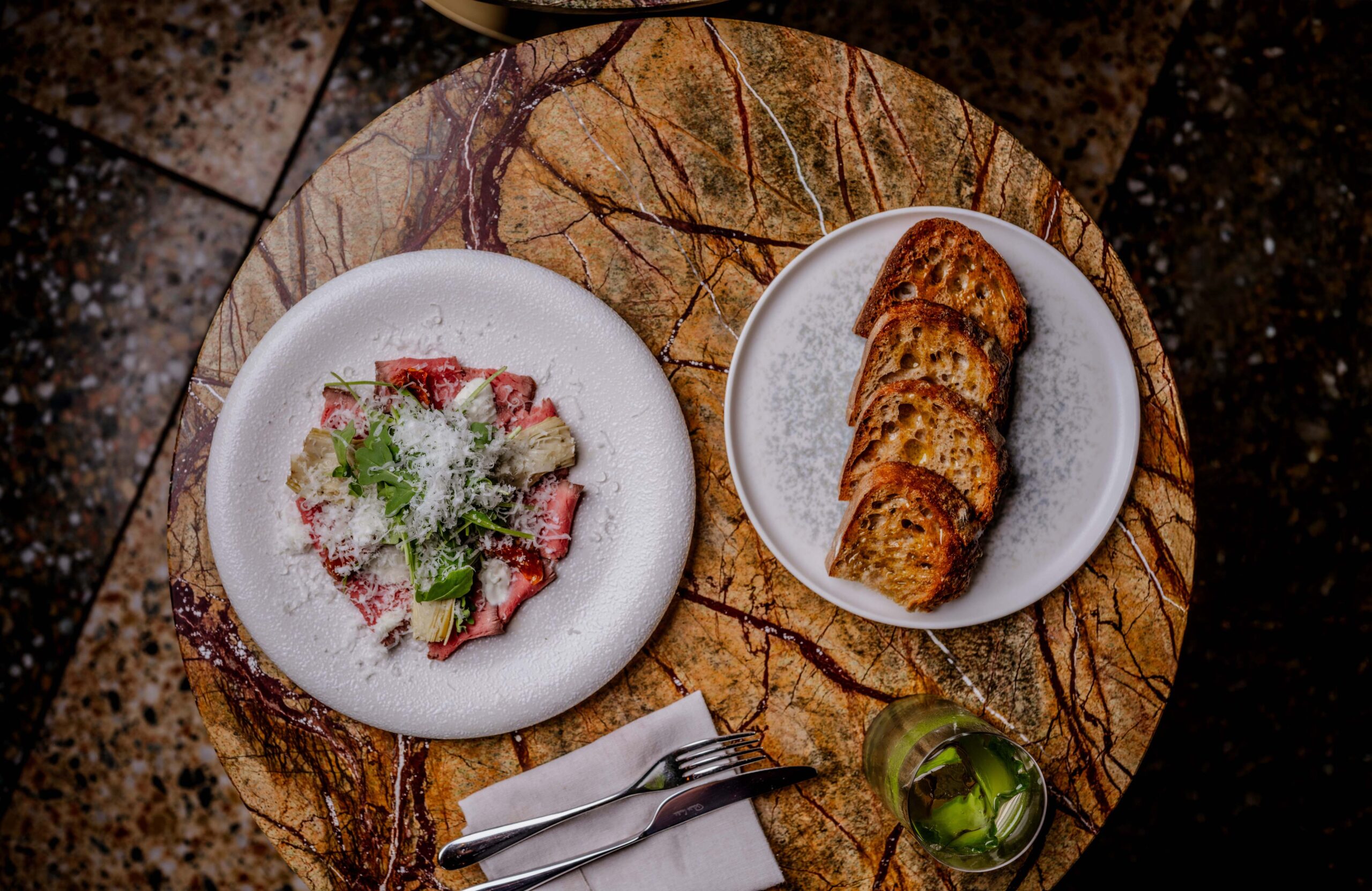 Roast Beef Slice with freshly toasted bread are some of the dishes from Florattica Rooftop London