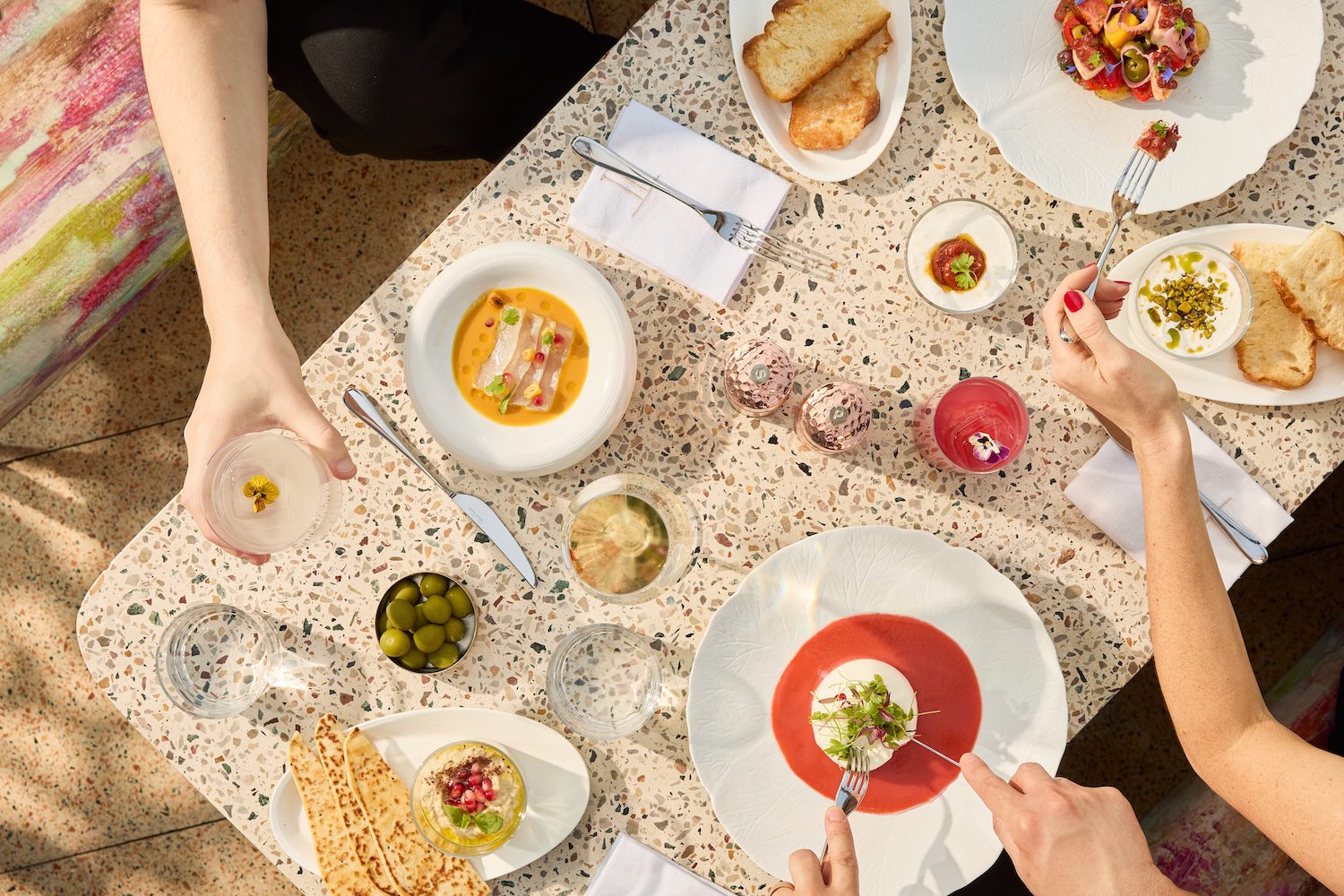 Al fresco dining at Florattica rooftop terrace