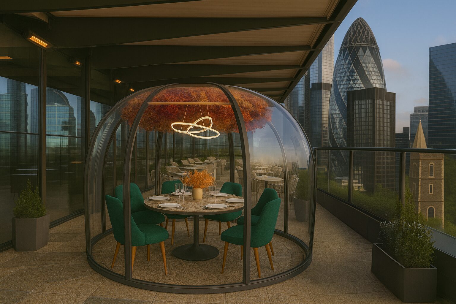 Florattica Winter Buds NEW igloos with rooftop London skyline views